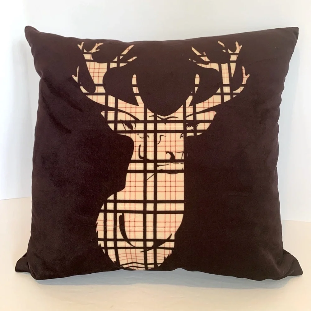 Coast & Valley Deer Lodge Cabin Throw Pillow